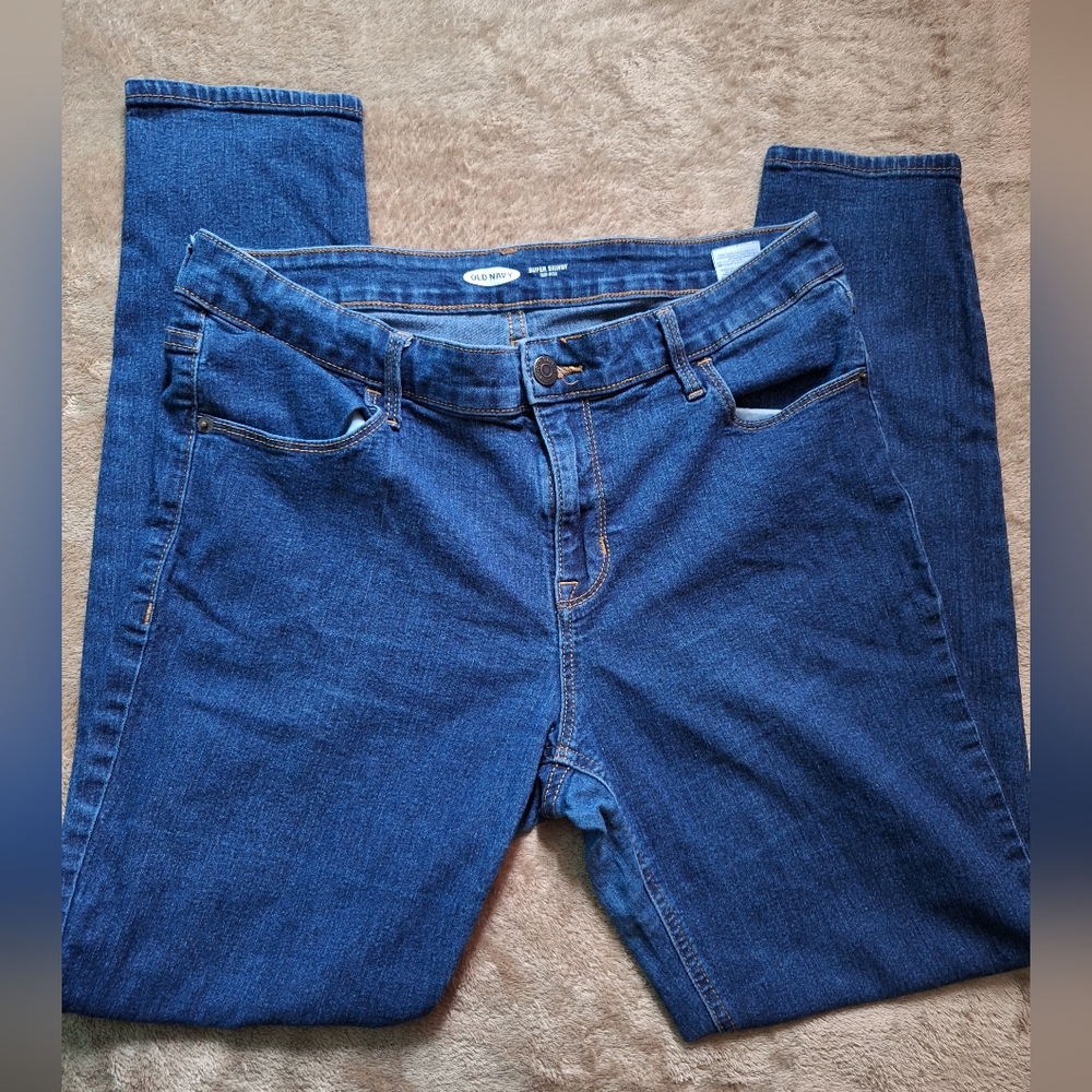 OLD NAVY Mid-Rise Super Skinny Jeans for Women Size 12